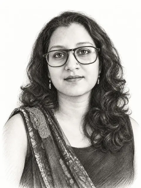 Pencil sketch of Shilpa Bhalerao